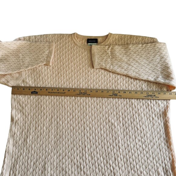 Eskandar Diamond Trellis Cashmere Sweater Oversized Boxy Lightweight Pale pink - Picture 9 of 16